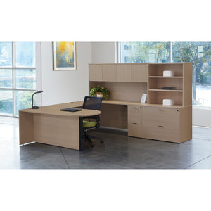 Napa U Shape with Right Computer Corner Bullet Desk and Hutch, 71" x 101"