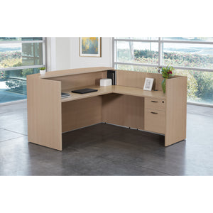 Napa L Shape Reception Station, 71" x 77" x 42" H