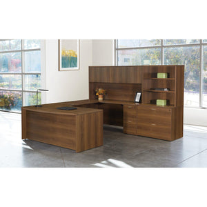 Napa Right U Shape with Corner Desk, Hutch and Storage, 107" x 107"