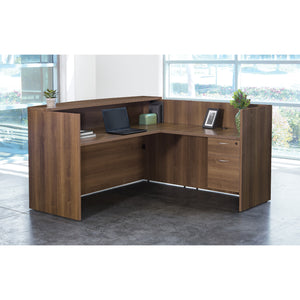 Napa L Shape Reception Station, 71" x 77" x 42" H