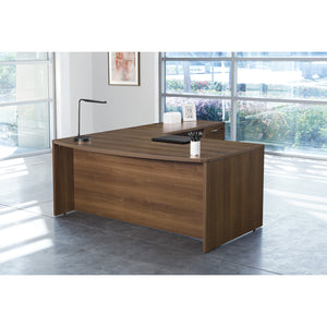 Napa L Shape with Bow Top Desk, 71" x 89" x 29" H