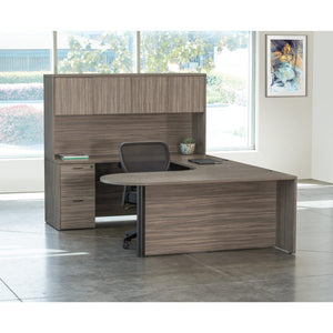 Napa U Shape with Left Computer Corner Bullet Desk and Hutch, 71" x 101"