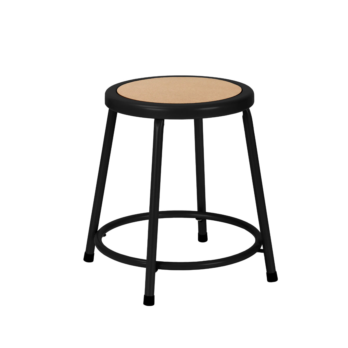 18" H Assembly-Ready Steel Stool, Black