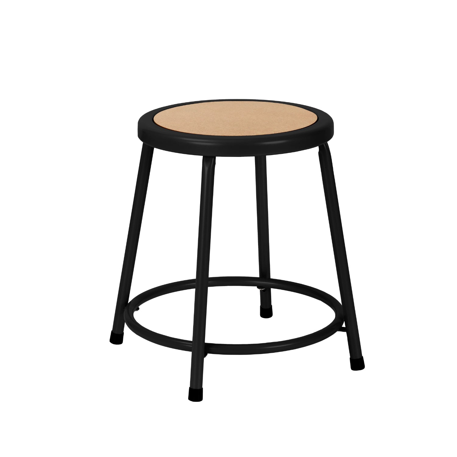 18" H Assembly-Ready Steel Stool, Black