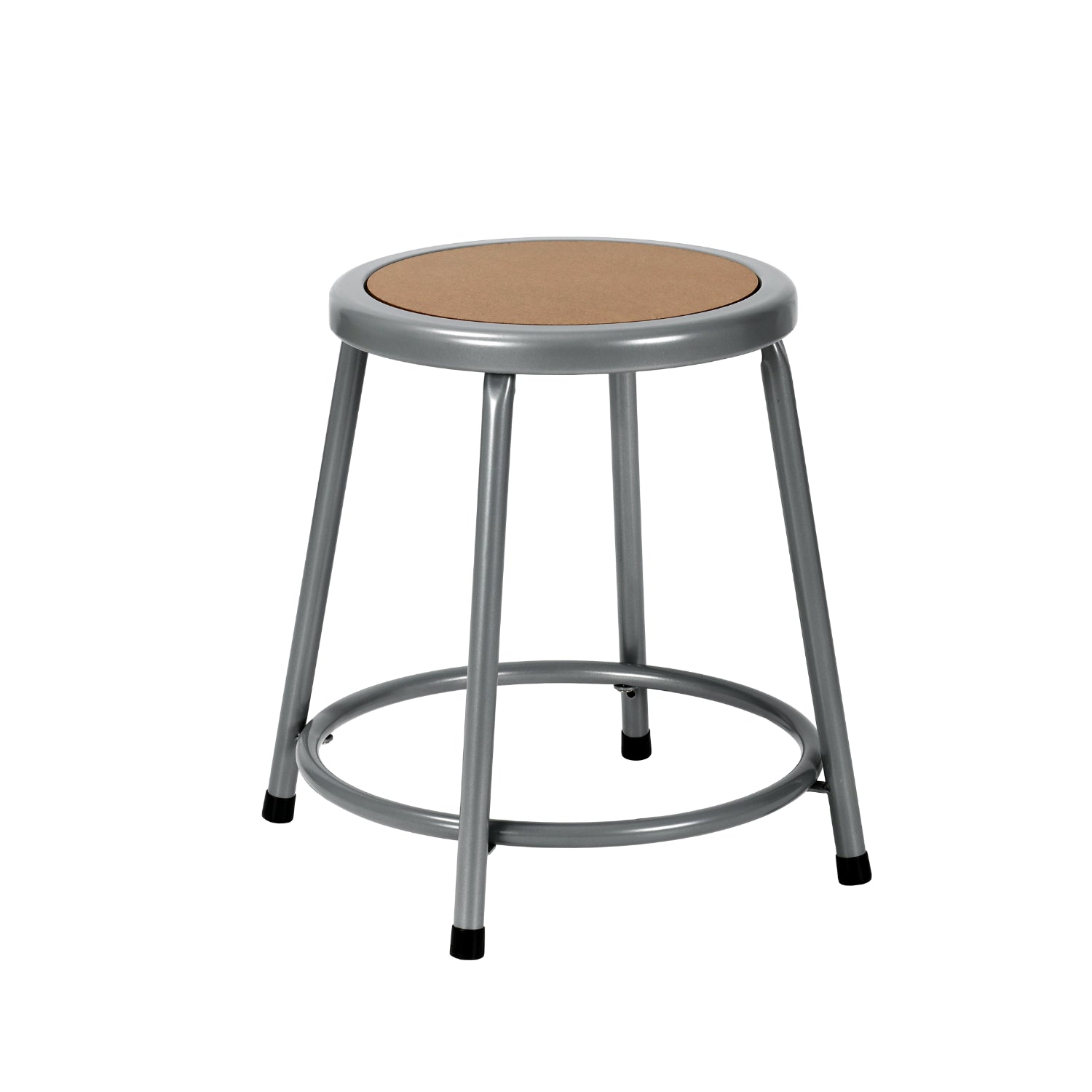 18" H Assembly-Ready Steel Stool, Grey