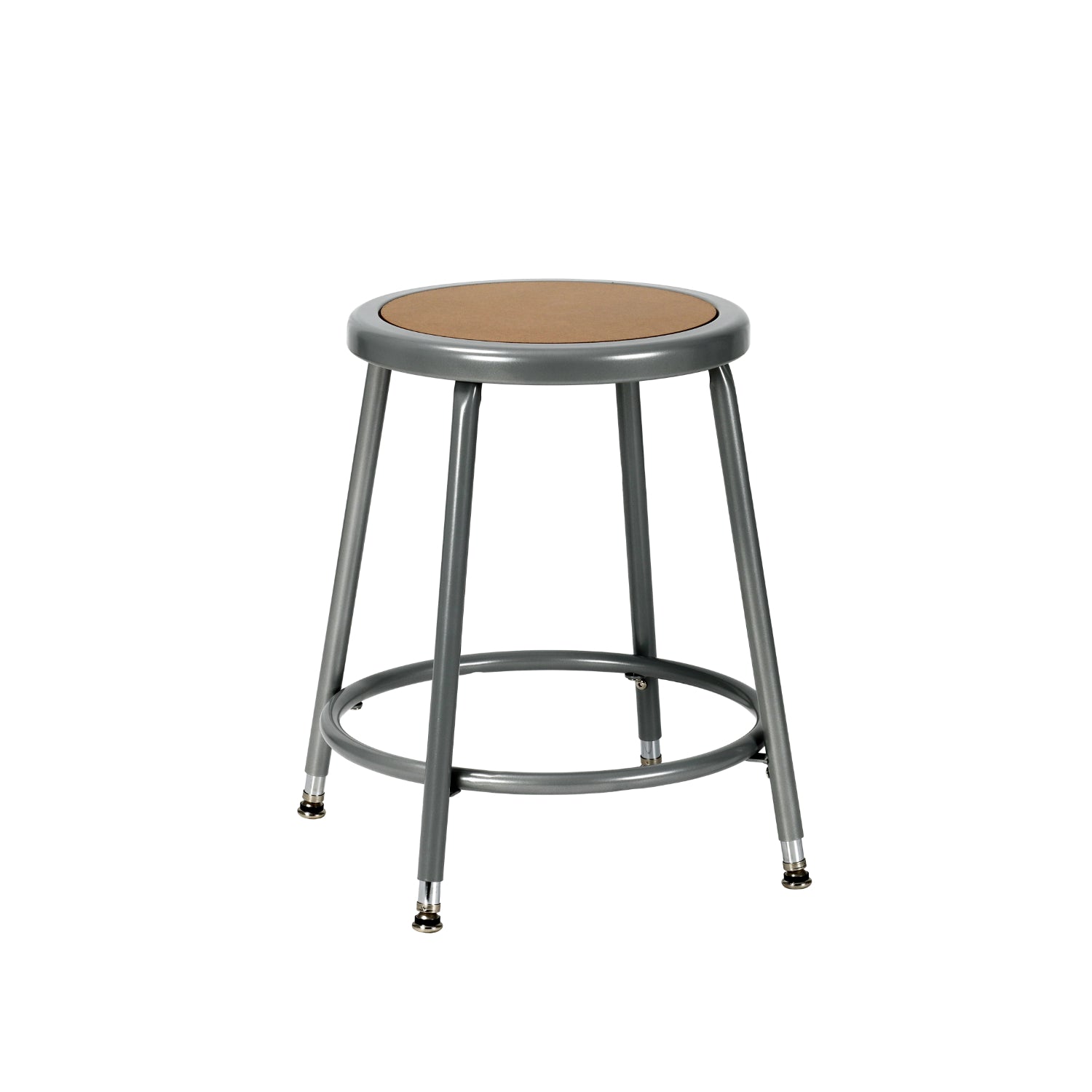 19"-27" Adjustable Height Assembly Ready Steel Stool, Grey