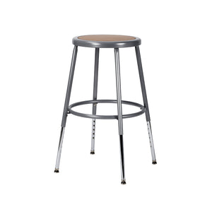 19"-27" Adjustable Height Assembly Ready Steel Stool, Grey