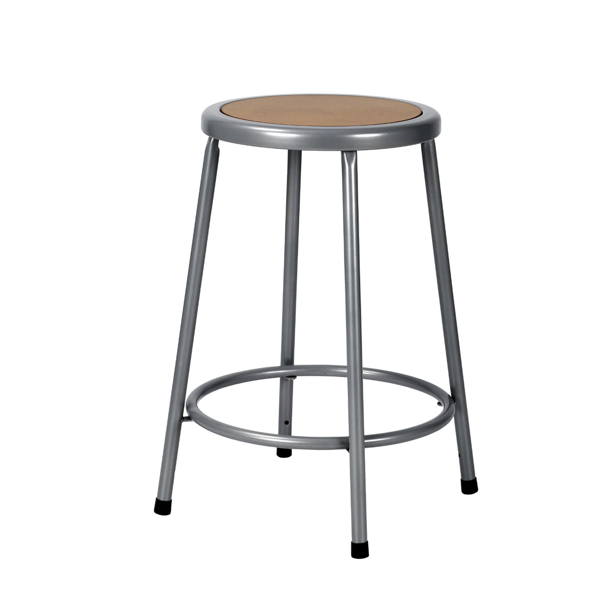 24" H Assembly-Ready Steel Stool, Grey