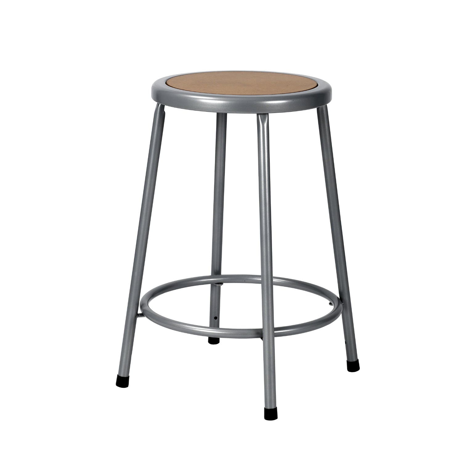 24" H Assembly-Ready Steel Stool, Grey
