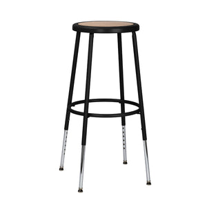 25"-33" Adjustable Height Assembly Ready Steel Stool, Black