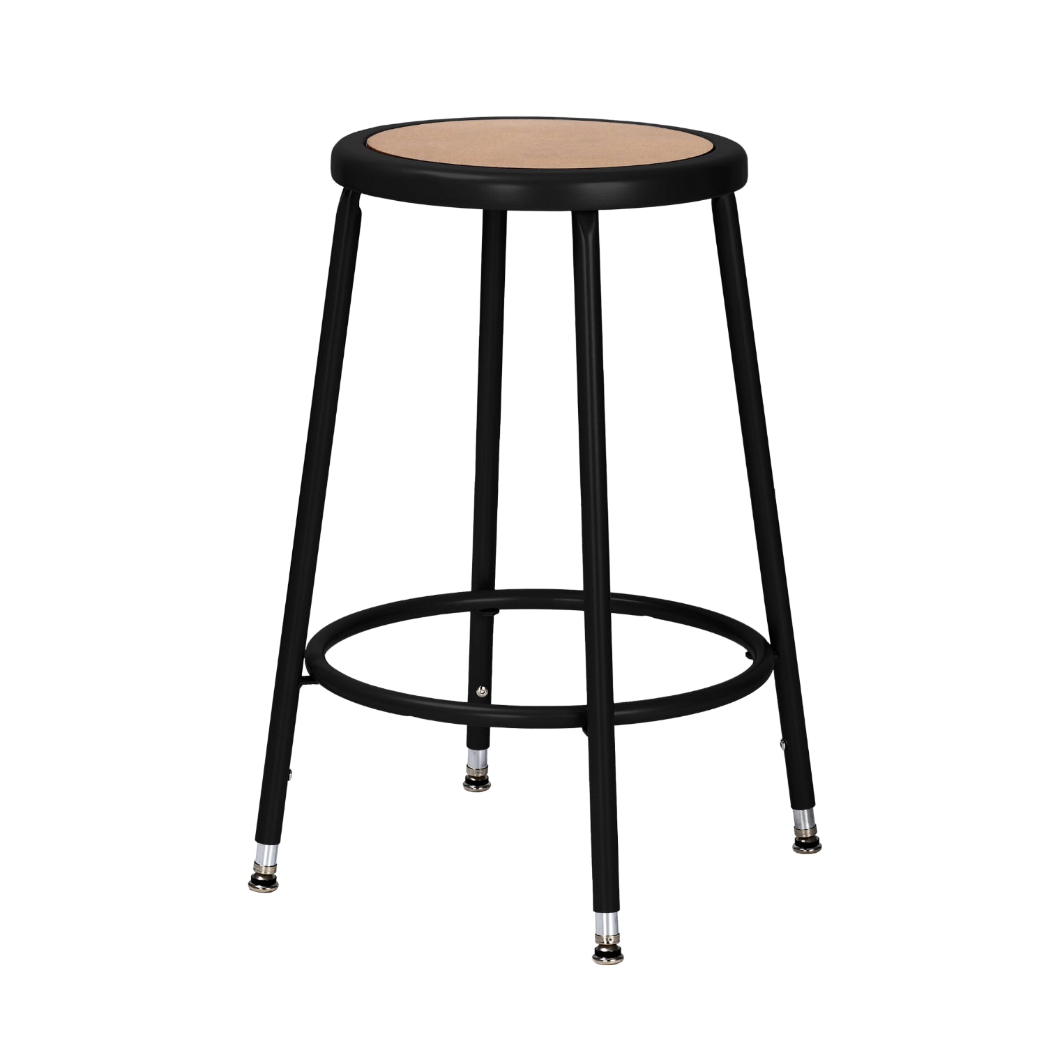 25"-33" Adjustable Height Assembly Ready Steel Stool, Black