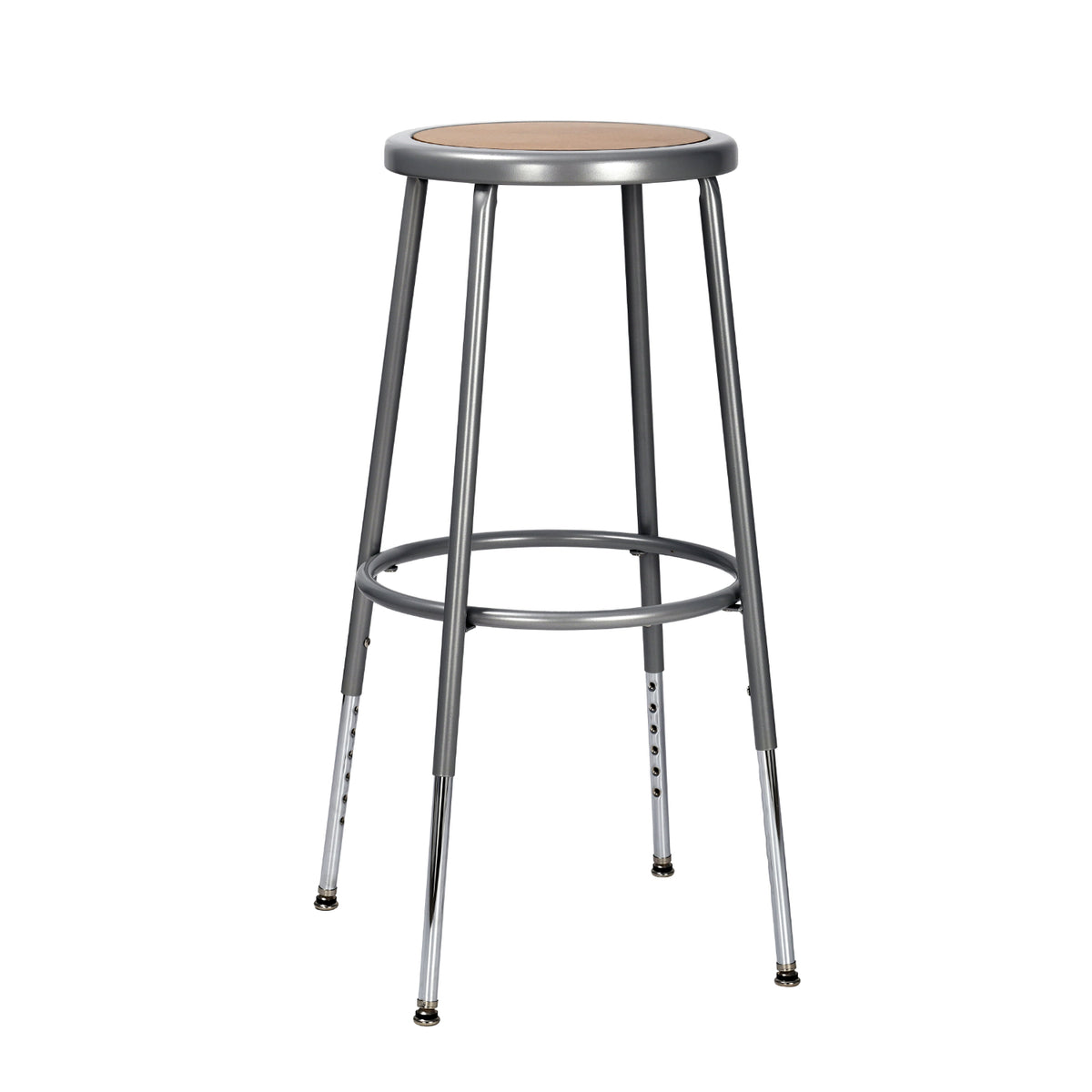 25"-33" Adjustable Height Assembly Ready Steel Stool, Grey