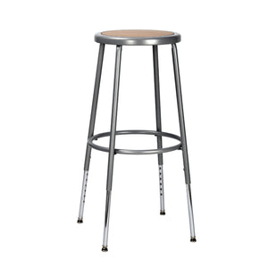 25"-33" Adjustable Height Assembly Ready Steel Stool, Grey