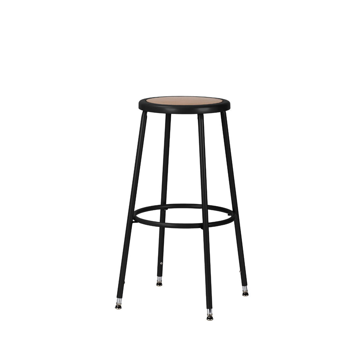 32"-39" Adjustable Height Assembly Ready Steel Stool, Black