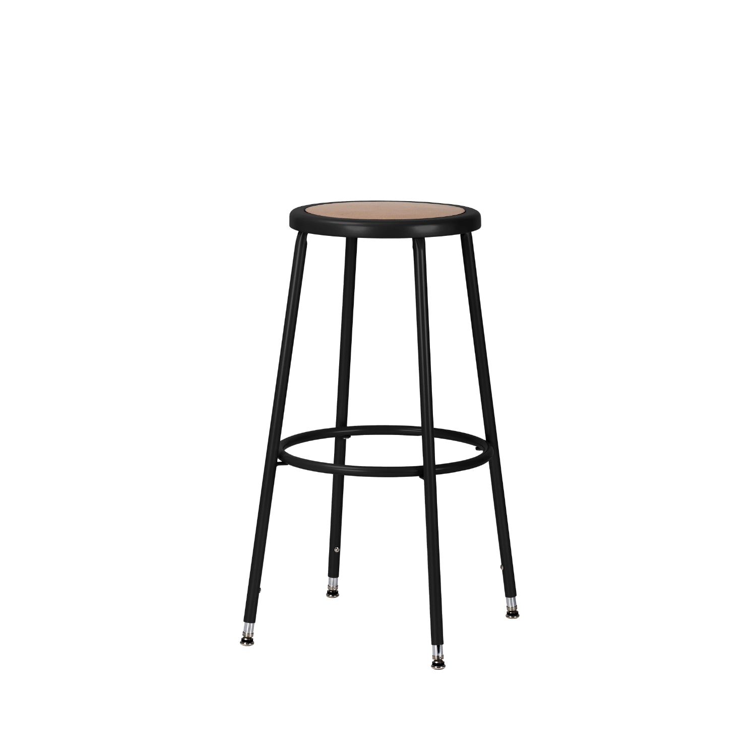 32"-39" Adjustable Height Assembly Ready Steel Stool, Black