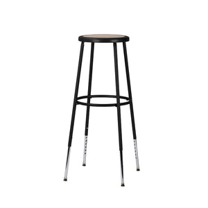 32"-39" Adjustable Height Assembly Ready Steel Stool, Black