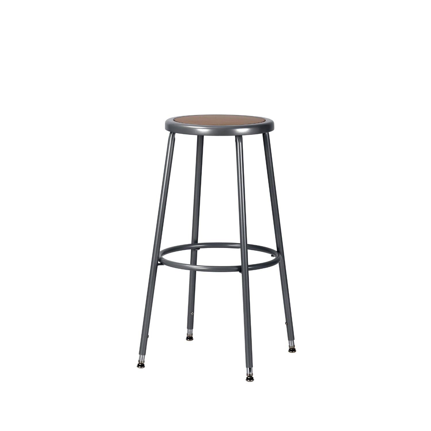 32"-39" Adjustable Height Assembly Ready Steel Stool, Grey