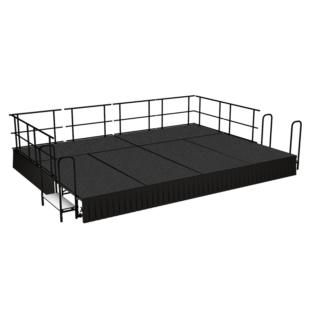 Complete Single Level Stage Packages with Carpeted Surface