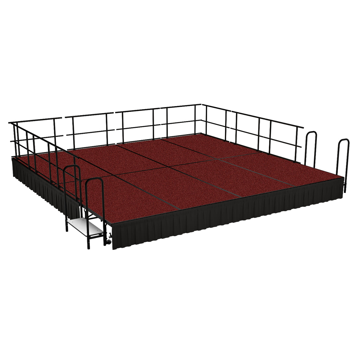 Complete Single Level Stage Packages with Carpeted Surface