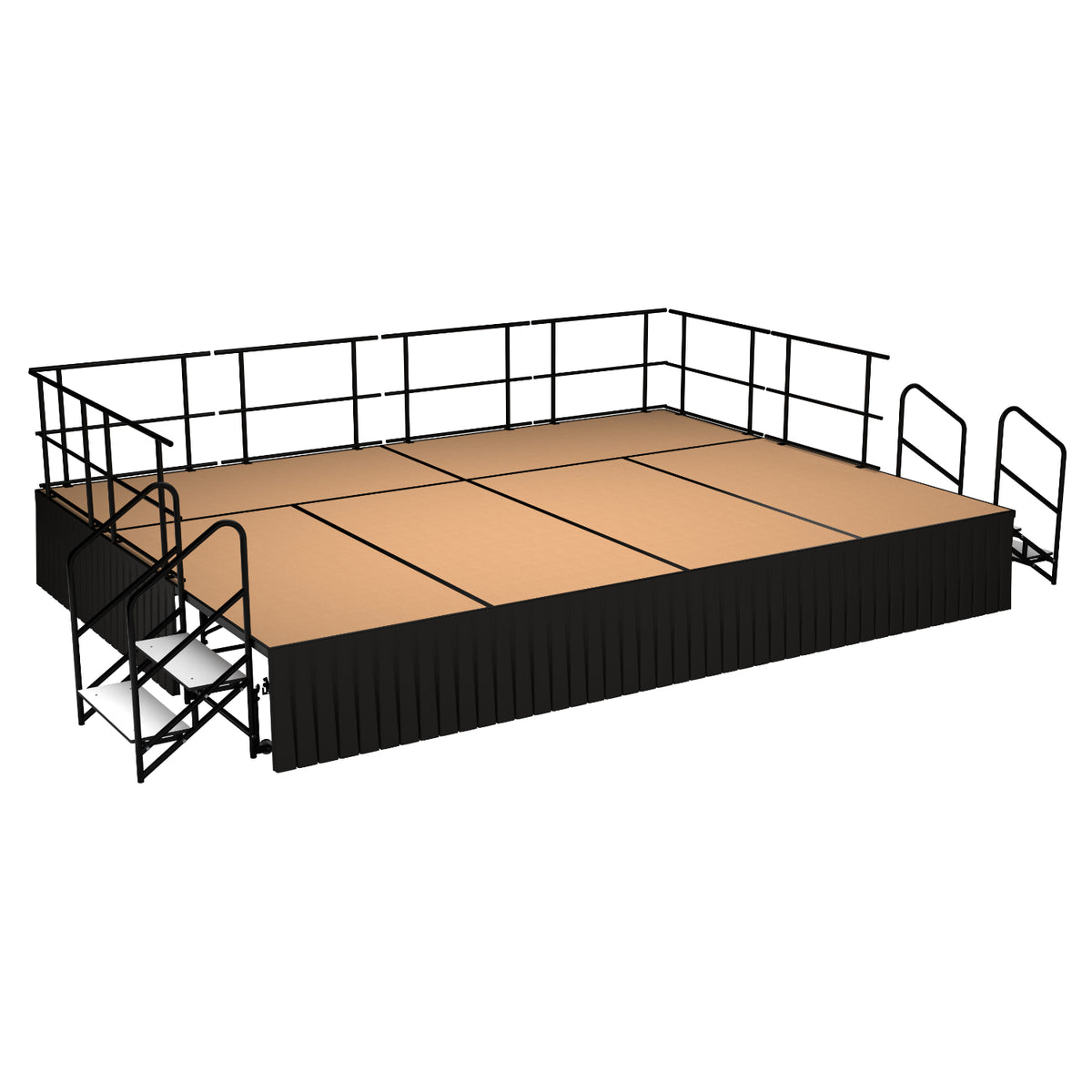 Complete Single Level Stage Packages with Hardboard Surface
