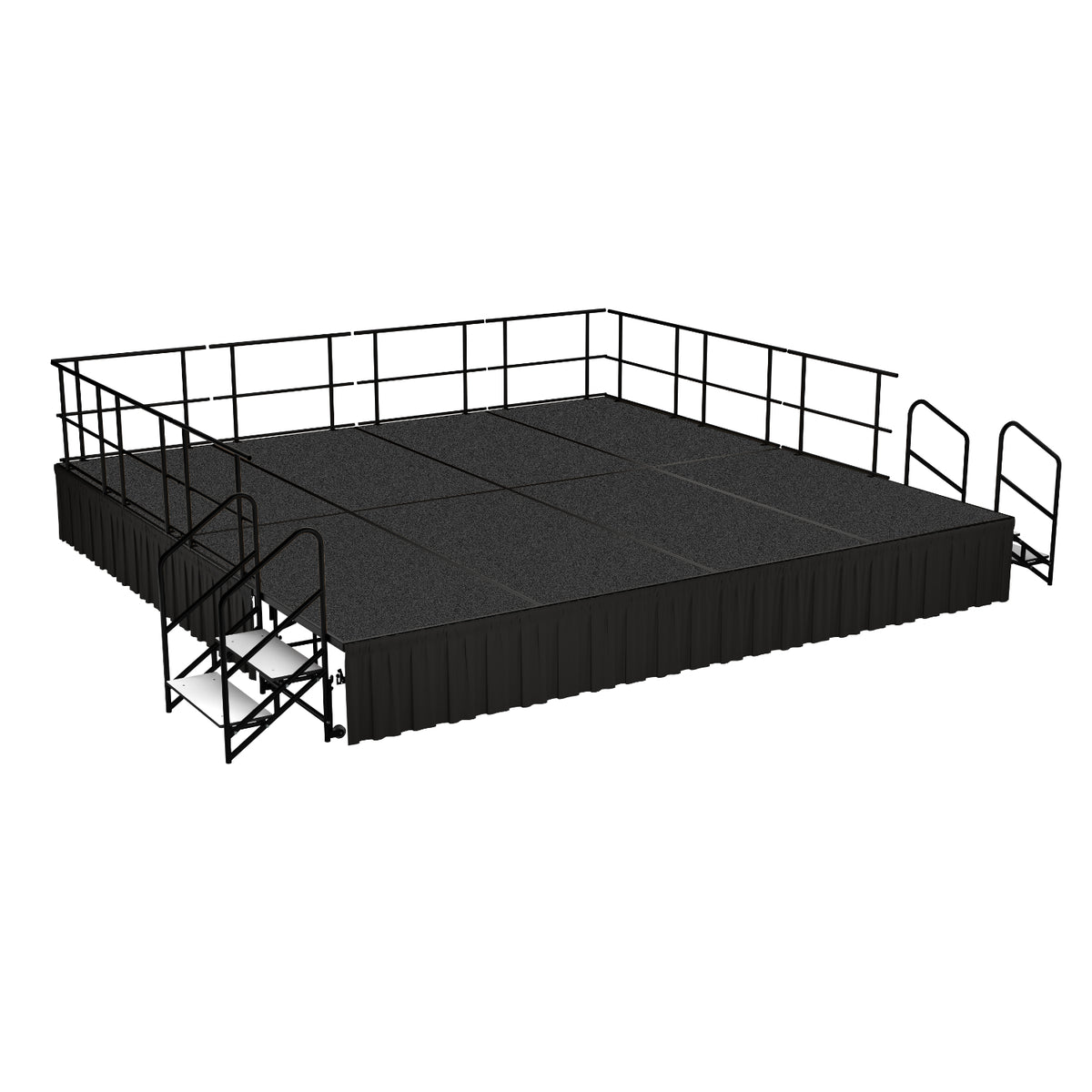 Complete Single Level Stage Packages with Carpeted Surface