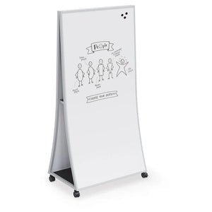 Ogee Curved Double-Sided Magnetic Whiteboard Easel with Magne-RiteSurface