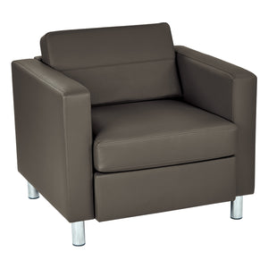 Pacific Arm Chair with Chrome Finish Legs