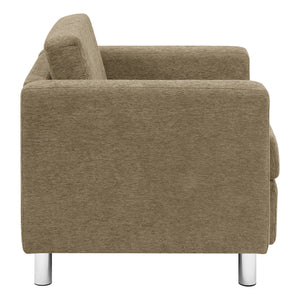 Pacific Armchair with Chrome Finish Legs, Sergio Solids Fabric Upholstery