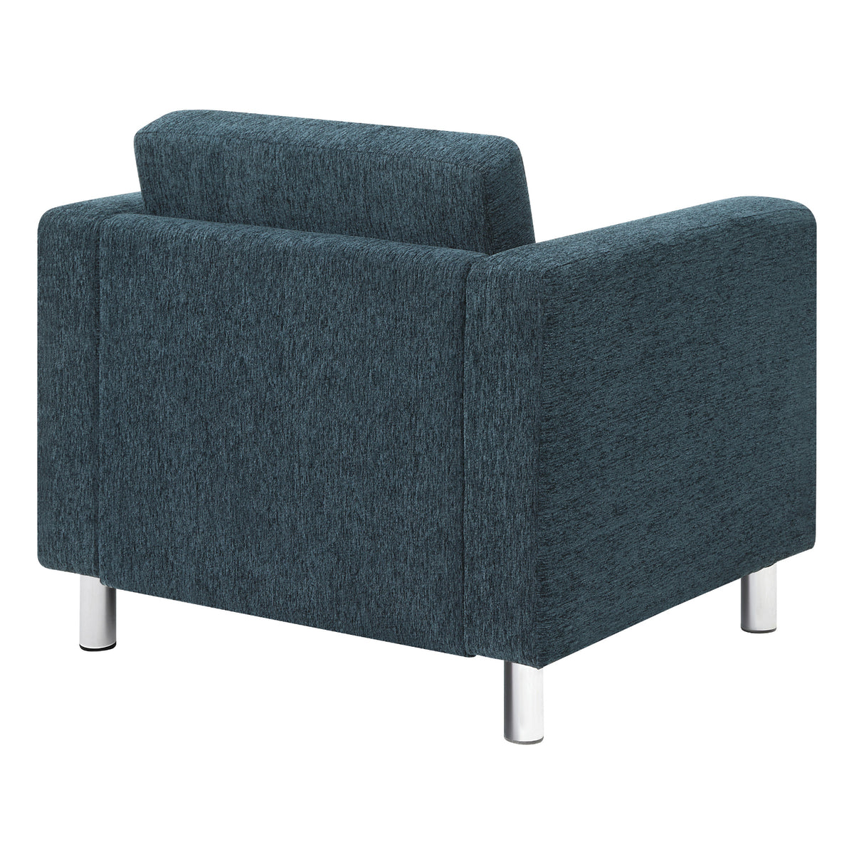 Pacific Armchair with Chrome Finish Legs, Sergio Solids Fabric Upholstery