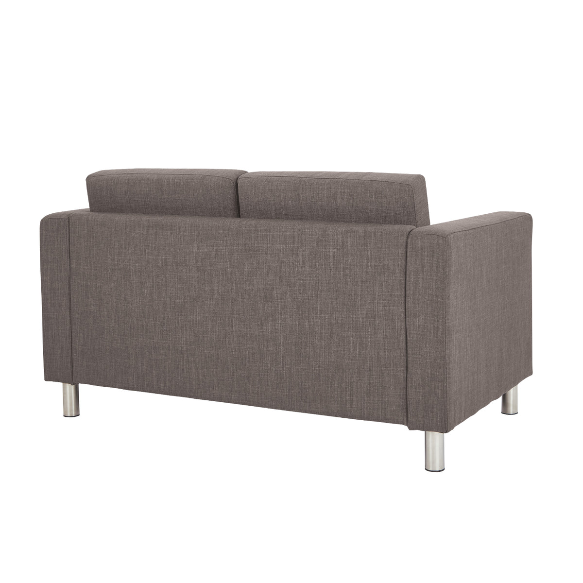 Pacific Loveseat with Chrome Finish Legs, Sergio Solids Fabric Upholstery