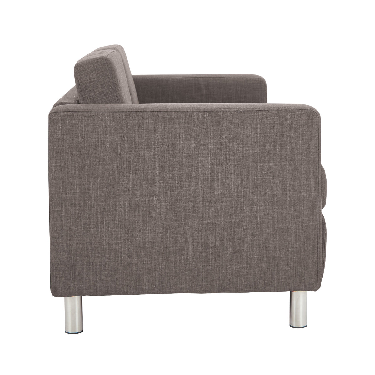 Pacific Loveseat with Chrome Finish Legs, Sergio Solids Fabric Upholstery