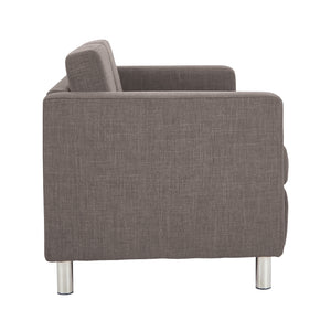 Pacific Loveseat with Chrome Finish Legs, Sergio Solids Fabric Upholstery
