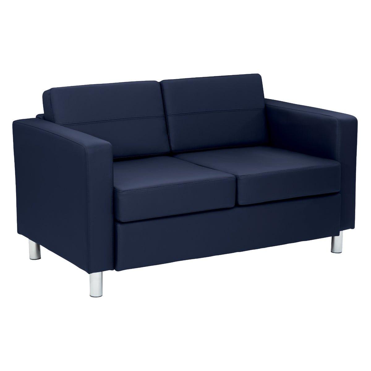 Pacific Loveseat with Chrome Finish Legs