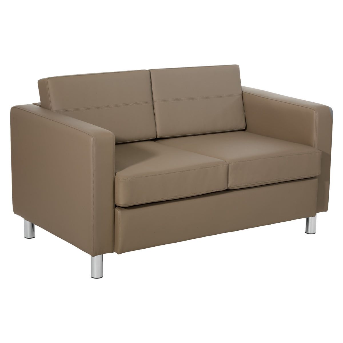 Pacific Loveseat with Chrome Finish Legs