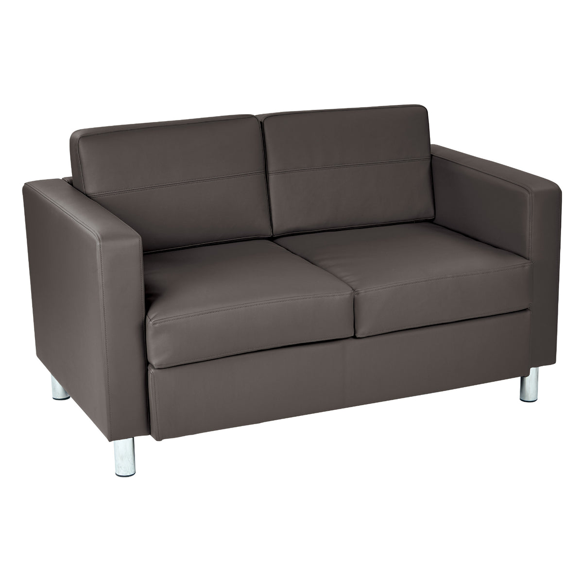Pacific Loveseat with Chrome Finish Legs