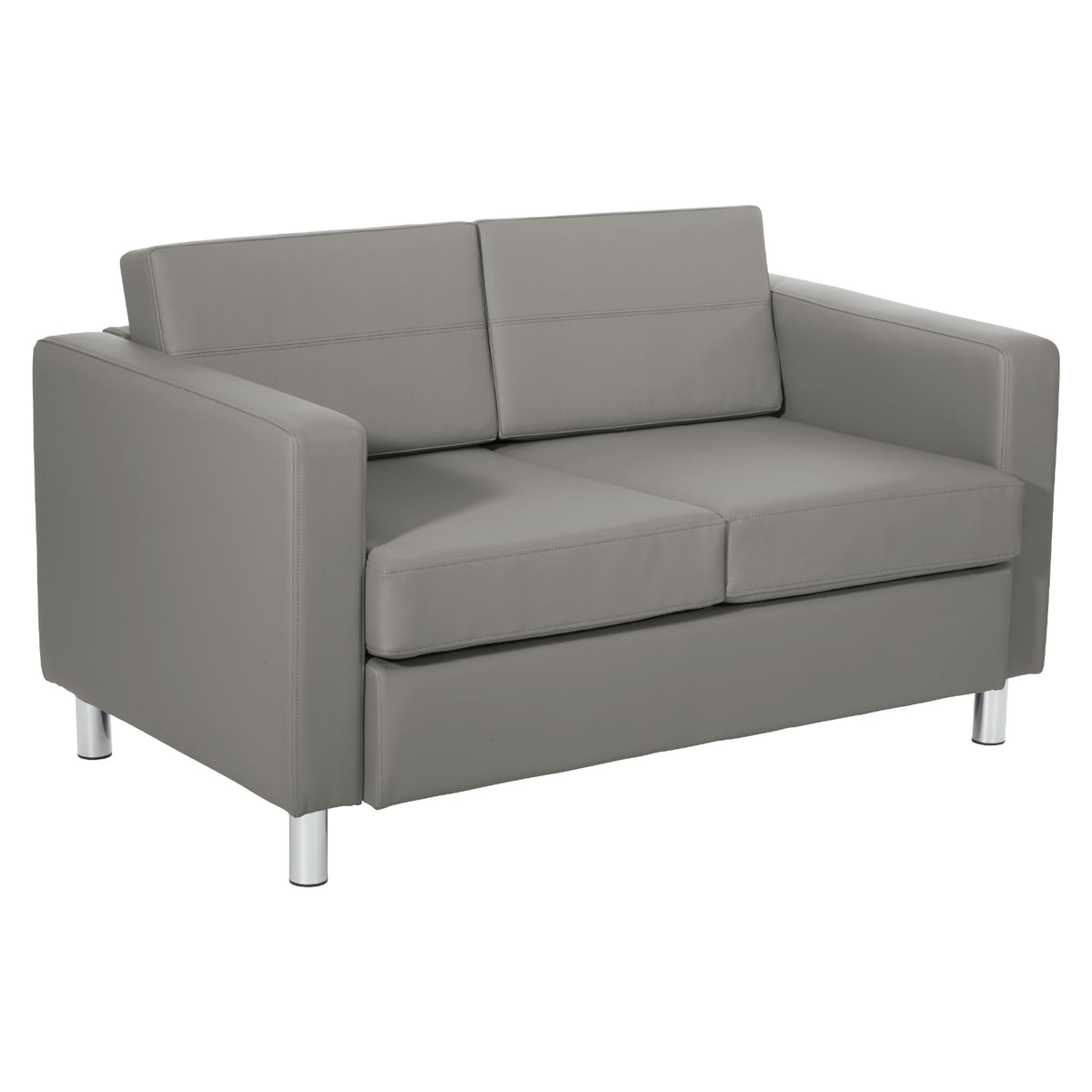 Pacific Loveseat with Chrome Finish Legs