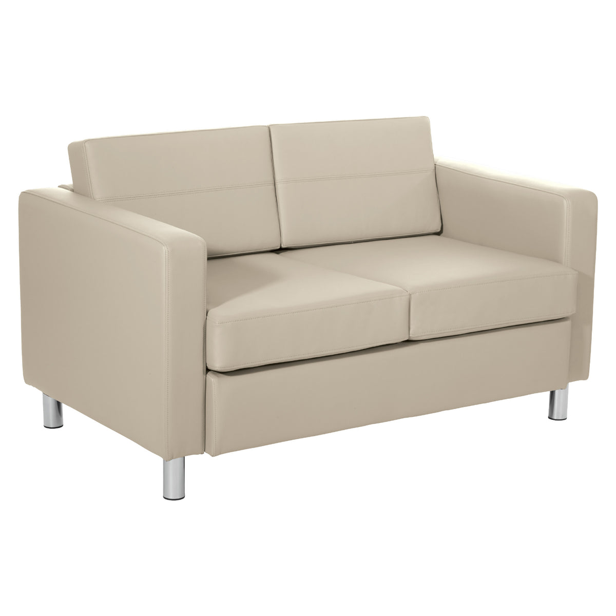 Pacific Loveseat with Chrome Finish Legs