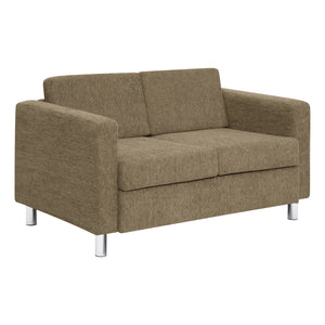 Pacific Loveseat with Chrome Finish Legs, Sergio Solids Fabric Upholstery