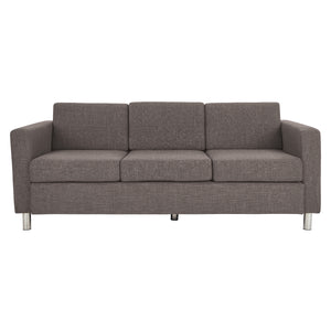 Pacific Sofa with Chrome Finish Legs, Sergio Solids Fabric Upholstery
