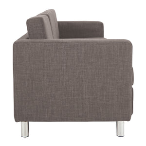 Pacific Sofa with Chrome Finish Legs, Sergio Solids Fabric Upholstery