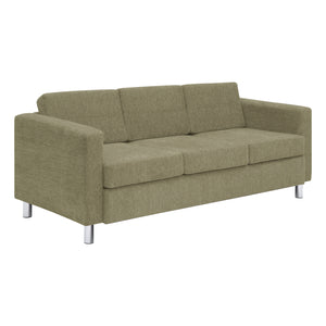Pacific Sofa with Chrome Finish Legs, Sergio Solids Fabric Upholstery