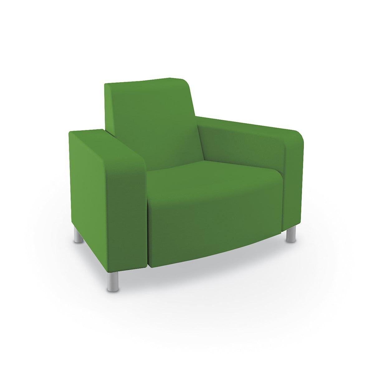 Phoeby Indoor Soft Seating Outside Curve Chair, Both Arms