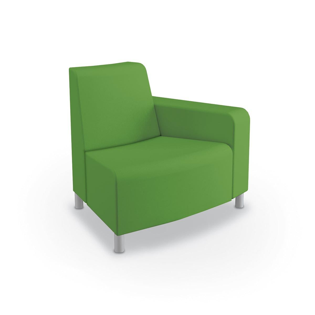 Phoeby Indoor Soft Seating Outside Curve Chair, Left Arm
