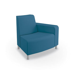 Phoeby Outdoor Soft Seating Outside Curve Chair, Left Arm