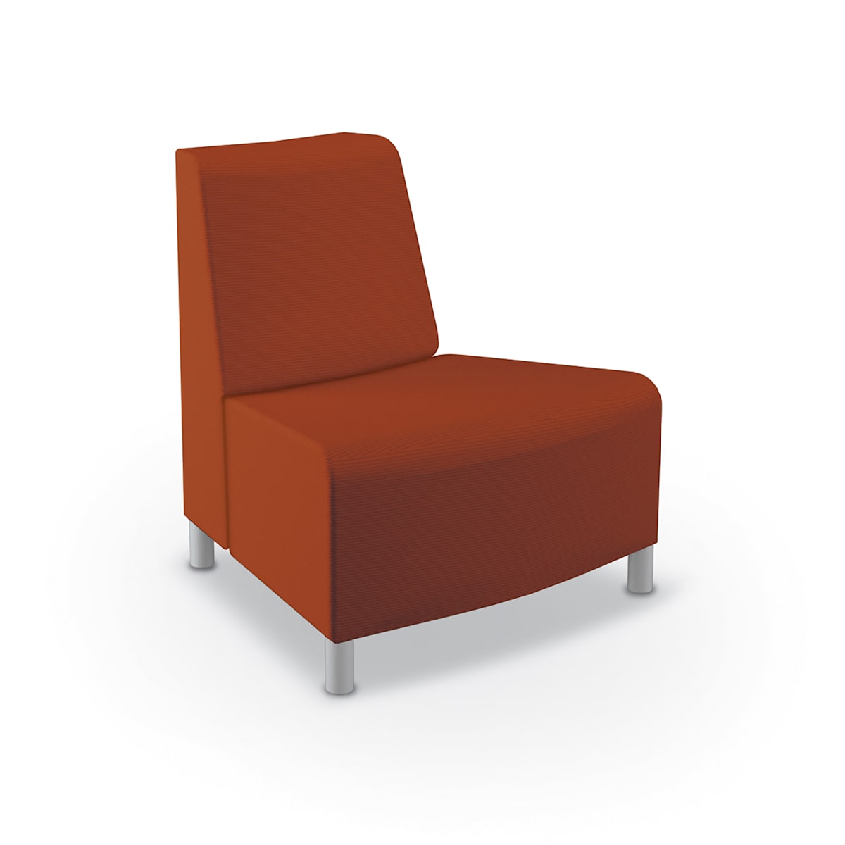 Phoeby Indoor Soft Seating Outside Curve Chair, Armless