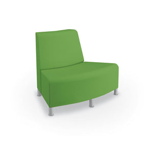 Phoeby Outdoor Soft Seating Outside Curve Loveseat, Armless