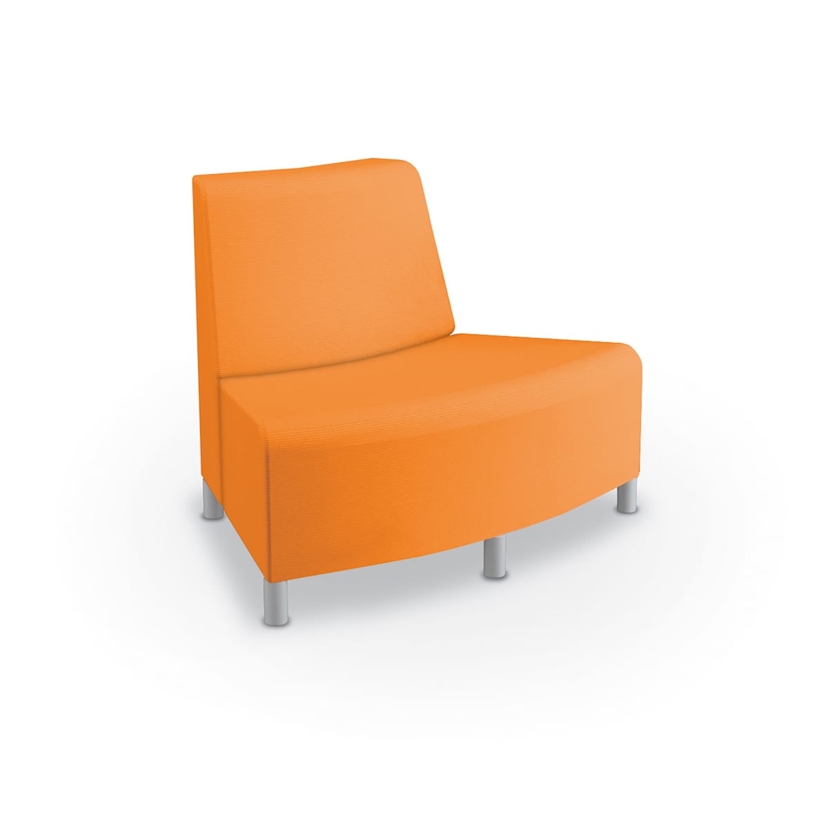 Phoeby Indoor Soft Seating Outside Curve Loveseat, Armless