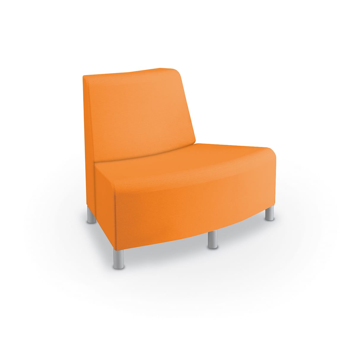 Phoeby Outdoor Soft Seating Outside Curve Loveseat, Armless