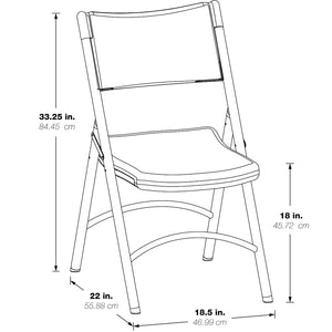 Resin Folding Chair, Style B, 4-Pack