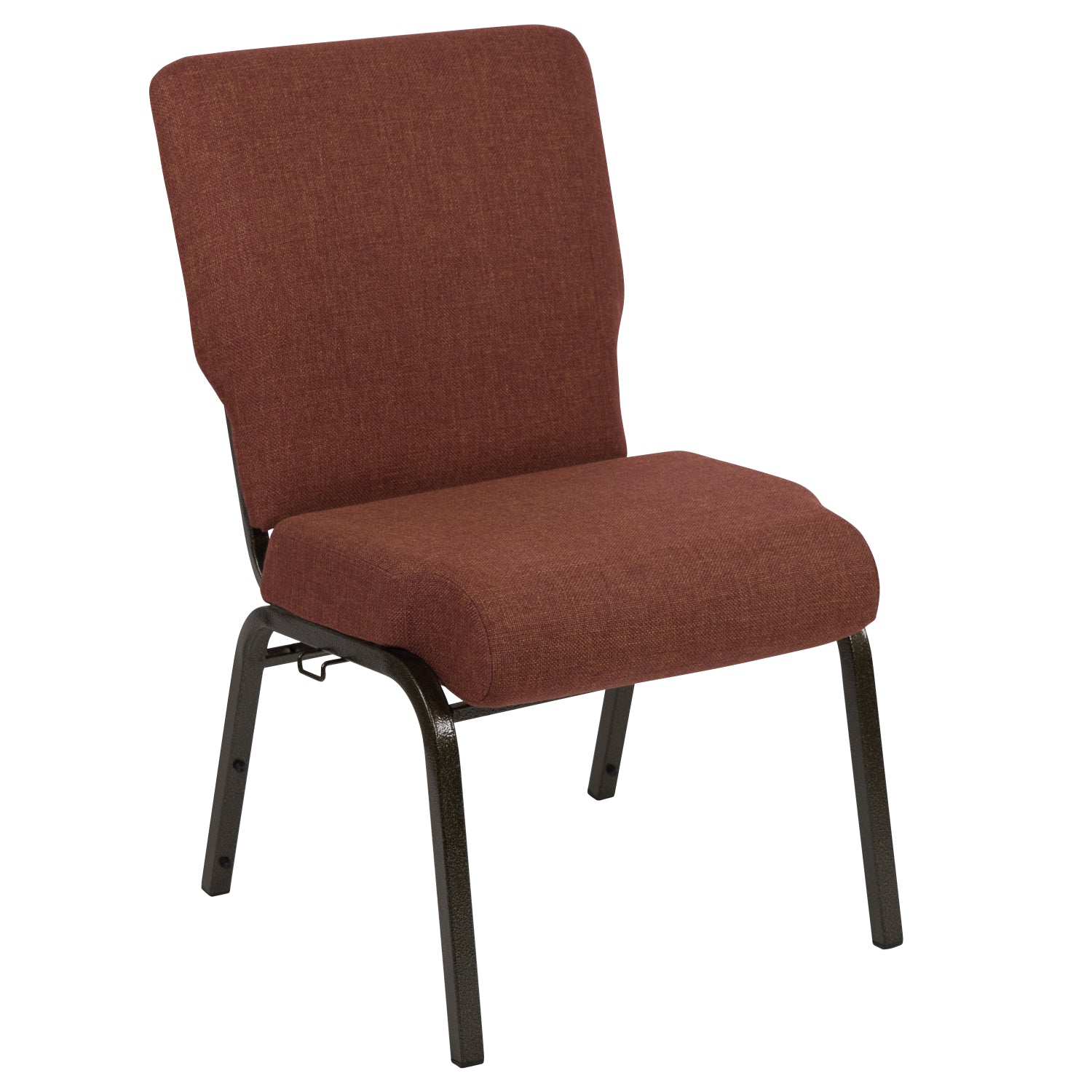 Nextgen 20-1/2" W Molded Foam Stacking Church Chair with 4"-Thick Seat, Cinnamon Fabric with Gold Vein Frame, 800 lb Weight Capacity